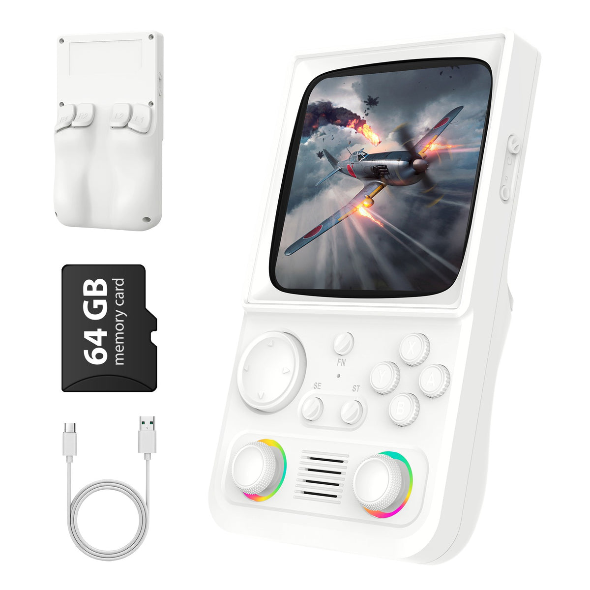 AISLPC RG45 Retro Handheld Game Console 4.0'' IPS Screen 64/128GB Supports 5G Portable Pocket Video Player