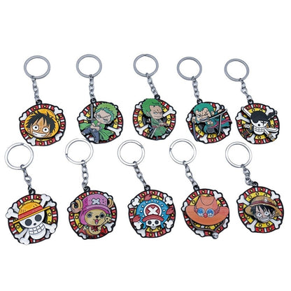 Chaveiros de mochila de anime de One Piece Luffy, Chopper, Zoro, Nami, Sanji, pingentes de chaveiro decorativos de personagens de desenho animado