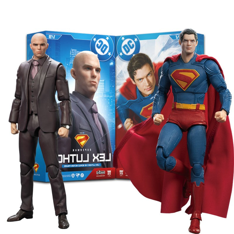 Fondjoy Novo Superman Lex Luthor 1/9 Boneco de Ação Versão Filme DC Novo Boneco Superman de Gunn Enfeites para Brinquedos e Presentes para Meninos