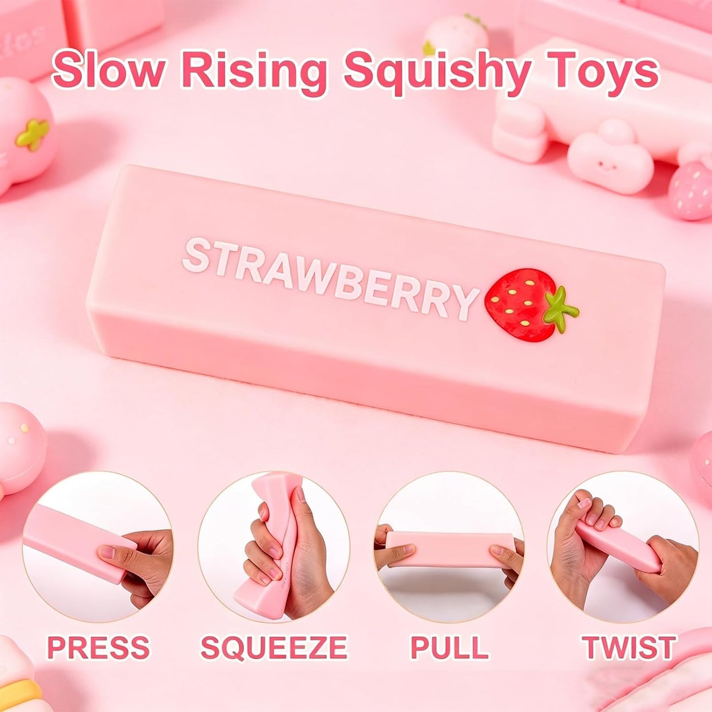 Realistic Butter Squishy Slow Rising Stress Relief Toy  for Anxiety & Sensory Relief, Cute Desk Gifts for Kids, Office, School
