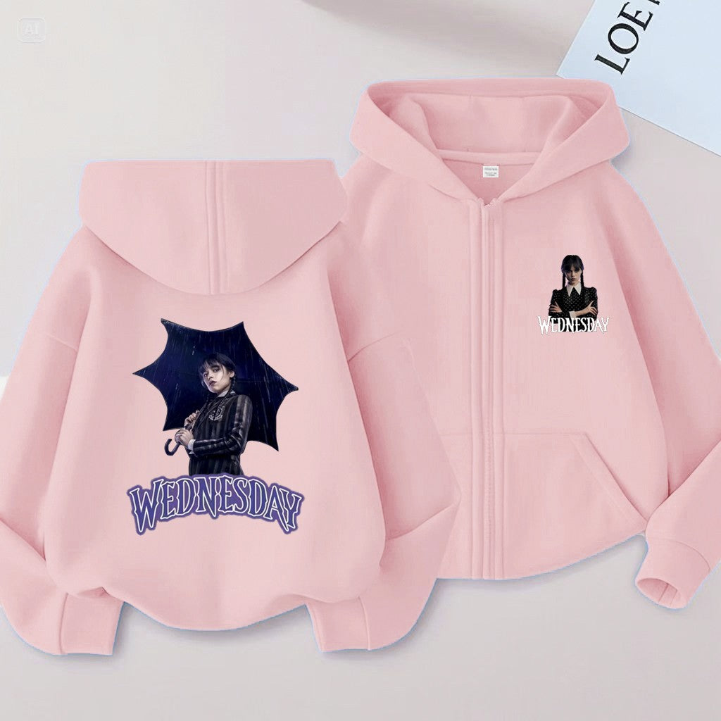 Adams Children's Hooded Cardigan 2D Printed For Boys and Girls Aged 2-12 Sweet Cool Versatile cute Fun and Energetic