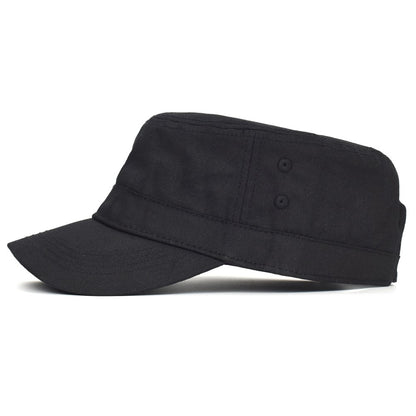 Bonés Militares de Lona Encerada Algodão Masculinos Impermeáveis Chapéu Cadete do Exército Design Único Vintage Topo Reto