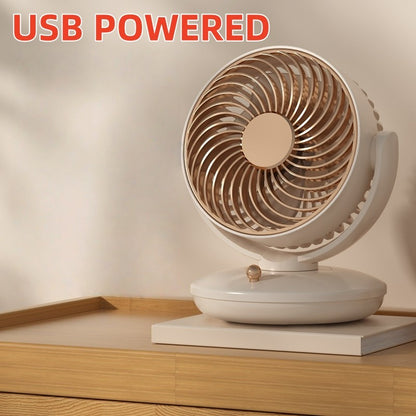 USB Plug in small Desktop Fan 6 inch Table fan 3 Speed 140° Manual Tilt and 120° Auto Oscillation For Home Office Bedroom