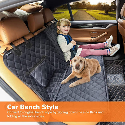Winter Pet Mat for Car Back Seat Breathable Dog Seat Cover with Strong Hard Bottom Fits All Cars