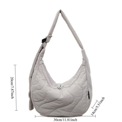 New Commuting Crossbody Bags for Women Fashion Texture and Simple Hobo Shoulder Bag Large Capacity Versatile Bags for Travel