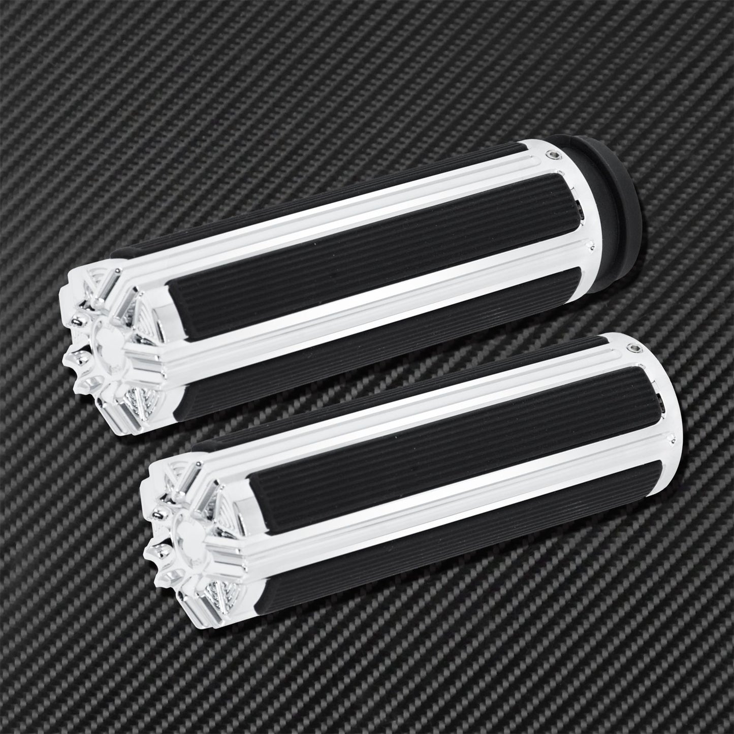 1'' Electronic Hand Grips Motorcycle 25mm Throttle Handle Bar Black/Chrome For Harley Softail FXDLS Breakout Touring FLHR Trike