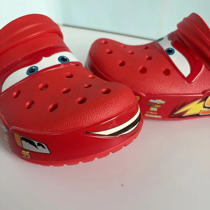 Disney Mcqueens Pixar Desenho Animado Chinelos Sólidos Impermeáveis Sandálias ao Ar Livre Casuais Respiráveis com Tira no Tornozelo Sapatos de Eva Presente