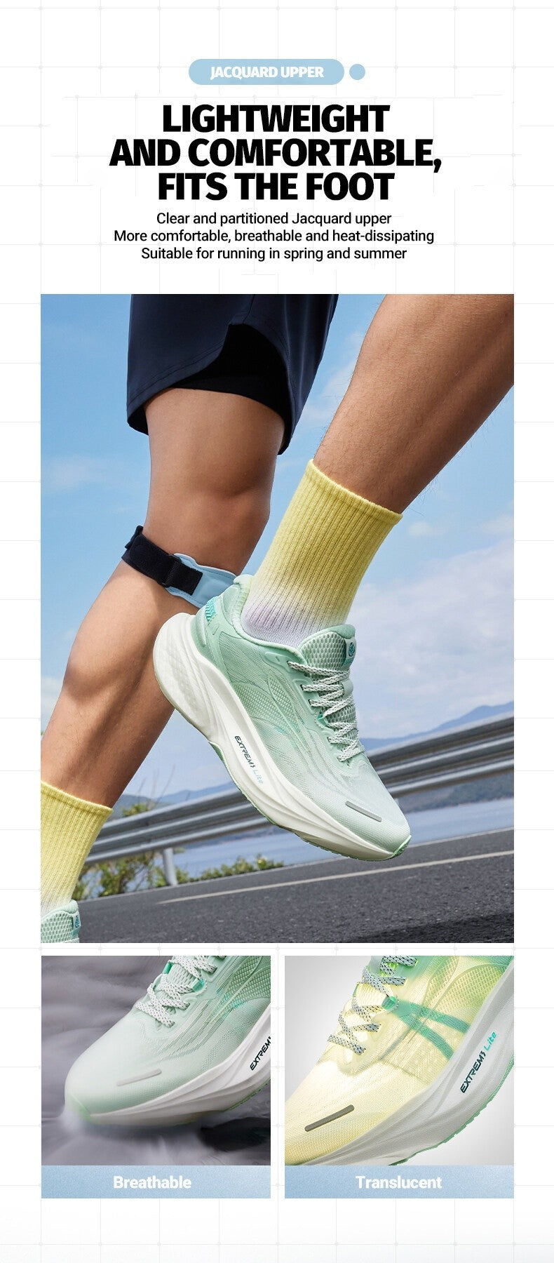 361 Degrees HALF TIME RUN 2 Men Running Shoe Soft Breathable Rebound Lightweight Shock-absorber Versatile Male Sneaker 672522201