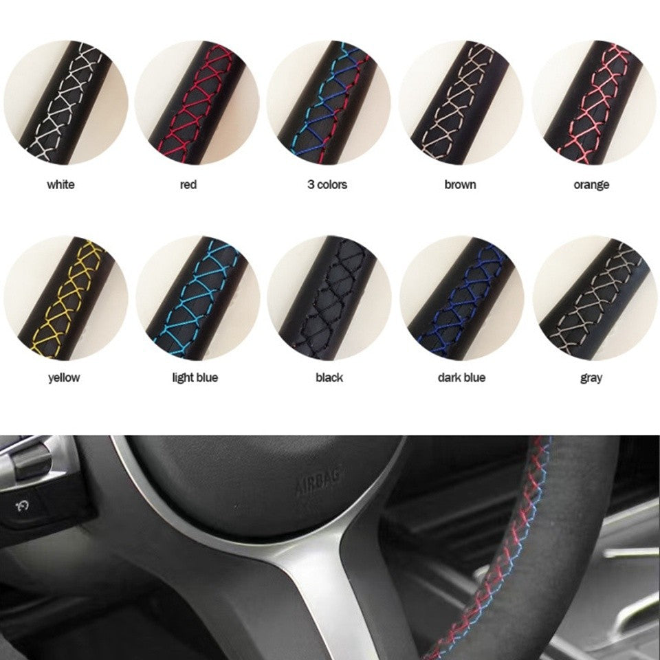 Car Steering Wheel Cover Black Non-Slip Artificial Leather For Volkswagen VW Golf 7 Mk7 Touran Up New Polo Jetta Passat B8 Tigua