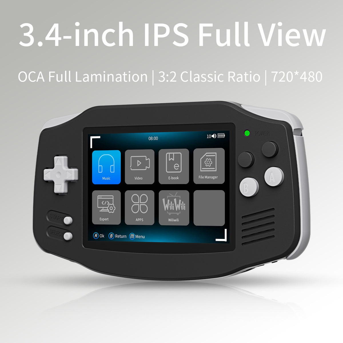 Anbernic RG34XX Handheld Game Console 3.4 Inch IPS Screen 720*480 Linux System HDMI Compatible 3500mAh Video Gaming Device