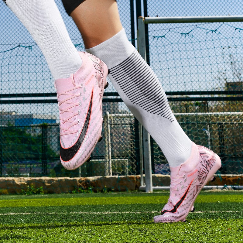 New Men Football Boots Futsal High-quality Mid-top Soccer Shoes Match Non-Slip Cleats Sneakers Indoor Hot-selling FG/TF