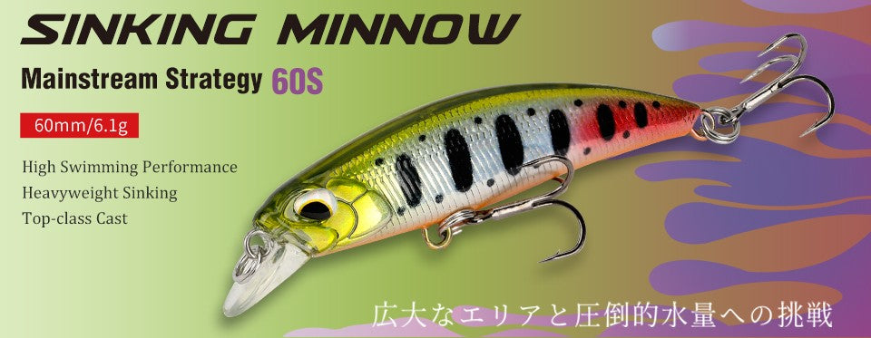 TSURINOYA DW63 50mm/5g Isca Artificial Minnow Jerkbait de Afundamento Wobblers de Plástico Rígido para Pesca de Robalo Truta e Lúcio