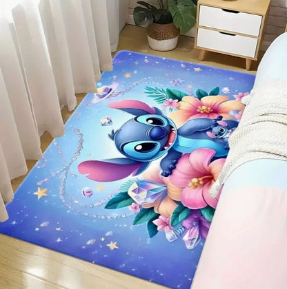 Stitch Large-area Pad Washable Polyester Cartoon Pad Suitable for Living Rooms and Bedrooms Perfect for Anime Home Decoration