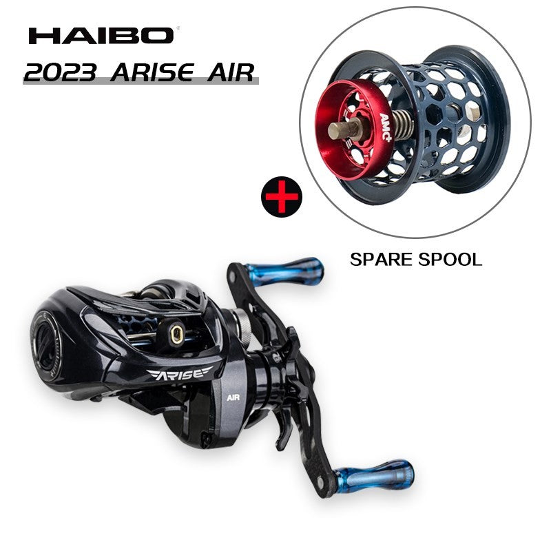 Haibo 25/23 NEW ARISE AIR/ELITE AMC+ Carretilha De Pesca Baitcasting Manivela De Fibra De Carbono 11B+1RB Long Casting