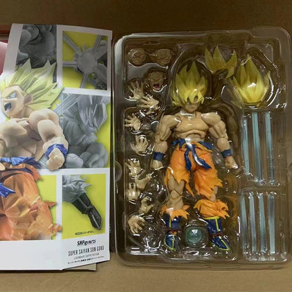 Shf Dragon Ball Z Son Goku Lendário Boneco de Ação Coleção Articulado de PVC Anime 17cm Super Saiyajin Kakarotto Modelo de Brinquedo