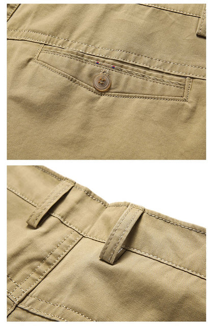 100% Cotton Shorts Men Knee Length Boardshorts Classic Brand Comfortable Clothing Beach Shorts Male Short Trousers