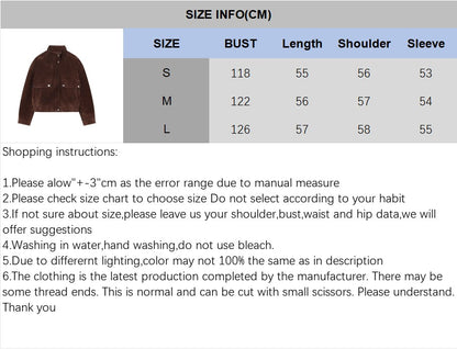 NERHEFZ Women Autumn Jacket with Pockets High Collar Long Sleeve Button Suede Leather Women's Jacket Lady Coats Female Chic Tops