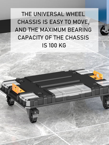 AIRAJ Conjunto de Caixa de Ferramentas Modular Empilhável - Caixa de Ferramentas Portátil com Rodas para Montagem Modular e Fácil Mobilidade que Economiza Espaço!