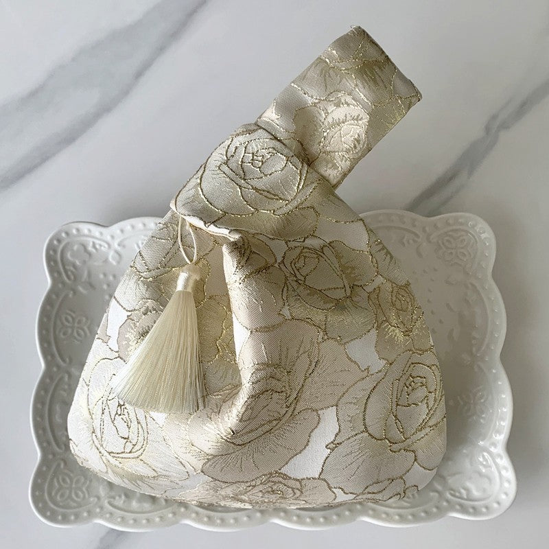 Chinese Style Embroidered Shoulder Bag Elegant Handbag Retro Small Square Bag Wedding Party Luxury Designer Women Evening Clutch