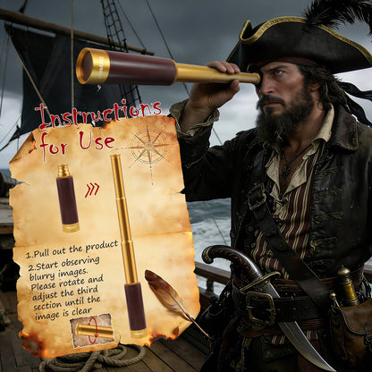 Monóculo Datyson Caribbean Pirate Series 25x30 | Design Telescópico Todo em Metal (Modelo: 5D0008)