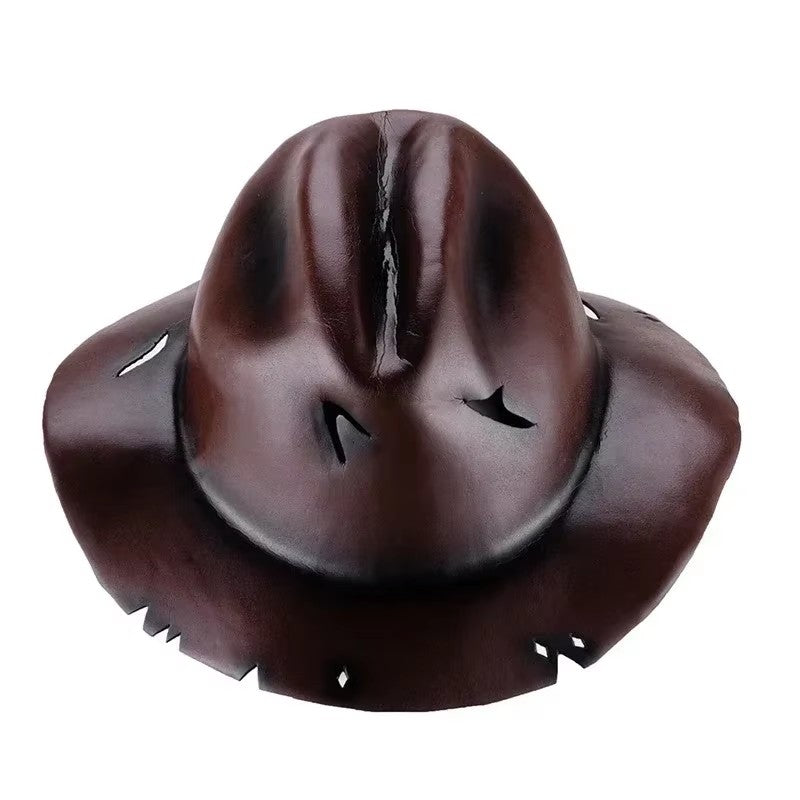 Freddy Cosplay Costume Adult Sweater Red Striped Knitting Top Coat Hat Fnaf Mask Halloween Carnival Party Costume for Men