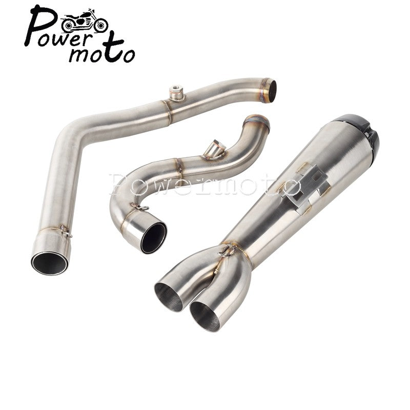 For Harley Softail Low Rider S ST EI Diablo Street Bob 2018-up 2-into-1 Motorcycle Complete Full System Exhaust Pipe Muffler