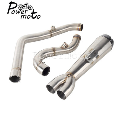 For Harley Softail Low Rider S ST EI Diablo Street Bob 2018-up 2-into-1 Motorcycle Complete Full System Exhaust Pipe Muffler
