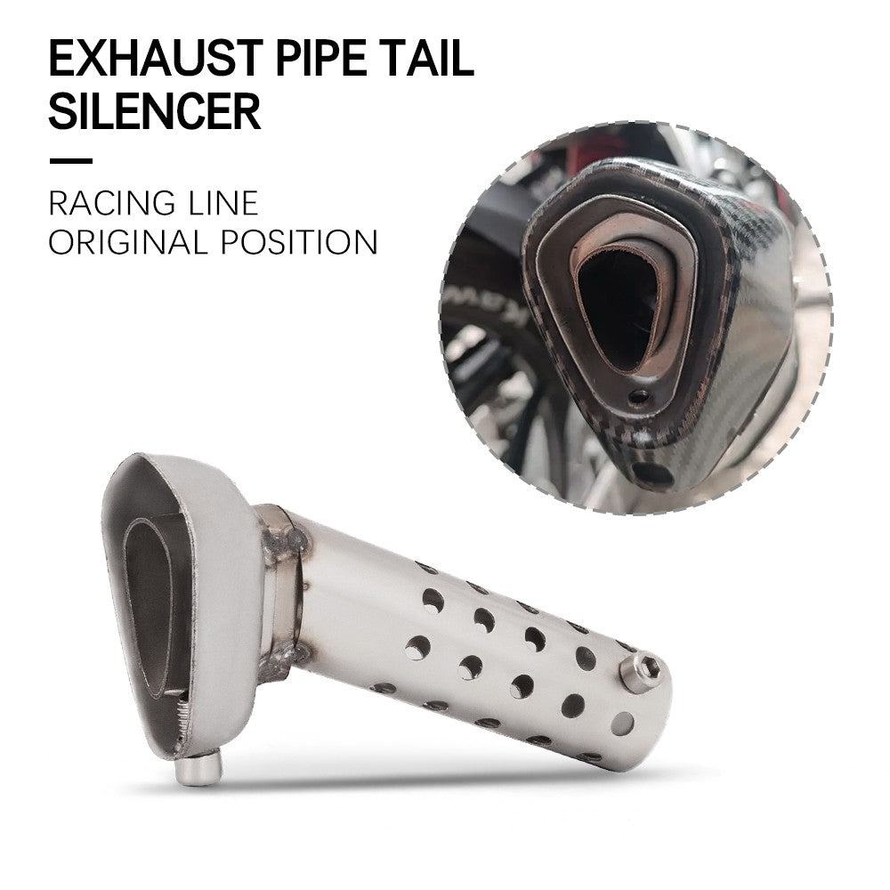 51mm Universal Slip On Exhaust Tail Fittings With Mini Hex Noise Elimination Design For Motorcycles