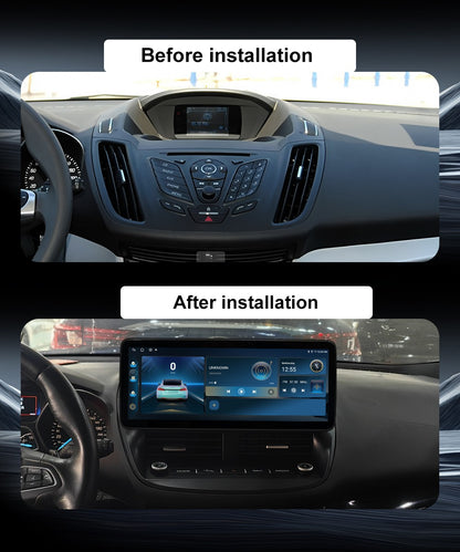 Android 14 Para Ford Kuga 2013-2018 Carplay Sem Fio Tela Multimídia Touch Screen Android Auto Unidade Central Navegação GPS BT DVR
