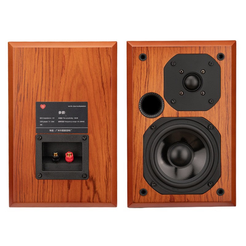 Caixa de Som Bookshelf HiFi 5 Polegadas 4ohm Passiva Alta Fidelidade de Madeira para Mesa 10W-50W Áudio para Home Theater Gamer
