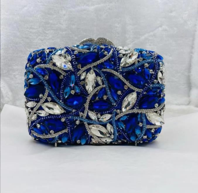 15 Colors Women Rhinestones Evening Bags Metal Diamond Mianudiere Handbag Bridal Clutches Wedding Party Stone Clutch Purse Bags