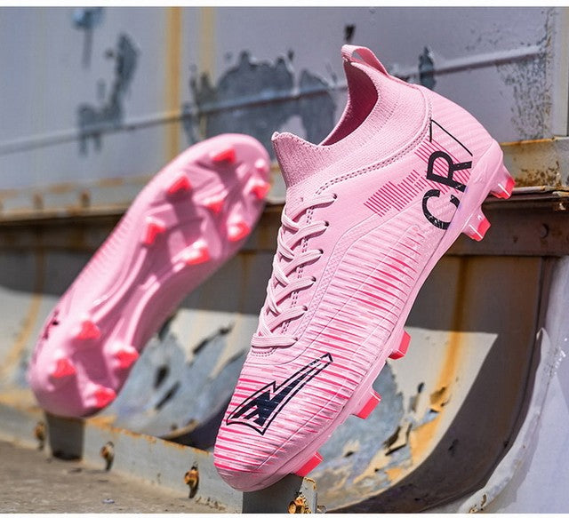 New Men's and Women's Football Cleats Firm Ground Outdoor Professional Football Shoes Lightweight Sports Sneaker Rugby Boots