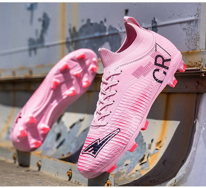 New Men's and Women's Football Cleats Firm Ground Outdoor Professional Football Shoes Lightweight Sports Sneaker Rugby Boots