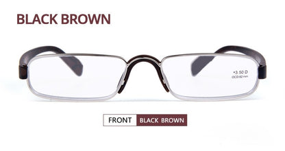 Guanhao Transparent Optical Reading Glasses Man Clear Women Presbyopia Hyperopia Reading Glasses Frame Alloy Ultralight HD View