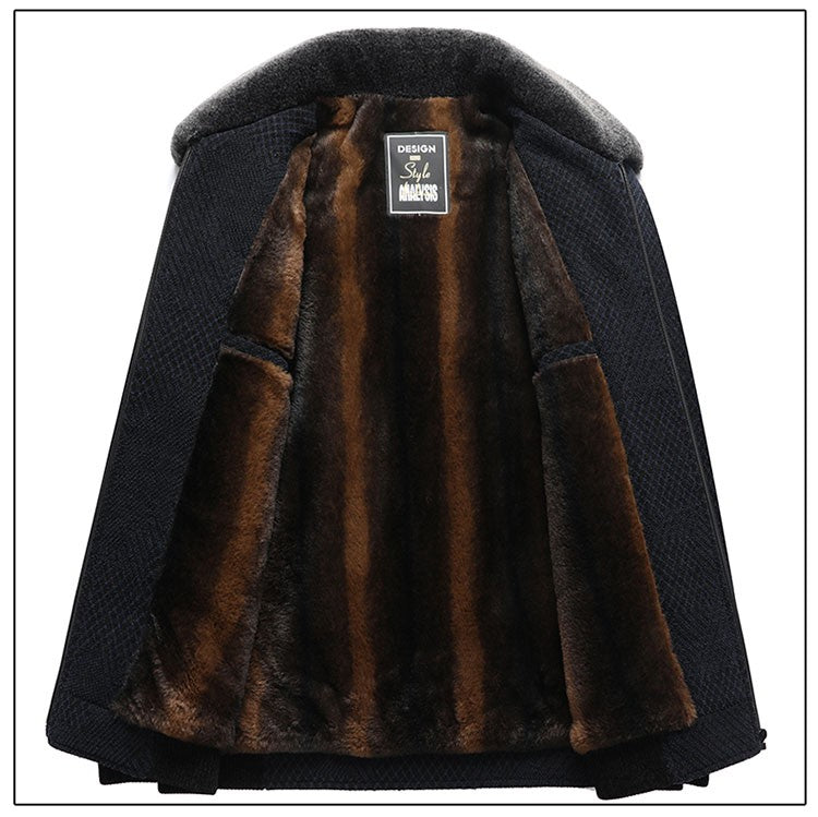 2024 New style Men's Woolen Coat Winter Classic Casual Overcoat Mens high quality Thicken trench coat men full size M-4XL