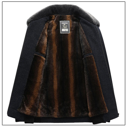 2024 New style Men's Woolen Coat Winter Classic Casual Overcoat Mens high quality Thicken trench coat men full size M-4XL