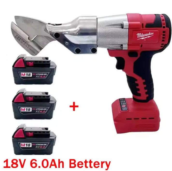 Tesoura de Metal sem Fio Milwaukee Tesoura Elétrica de Metal com Velocidade Variável Versátil Motor sem Escova de 800W Bateria de 18V para Aço Carbono