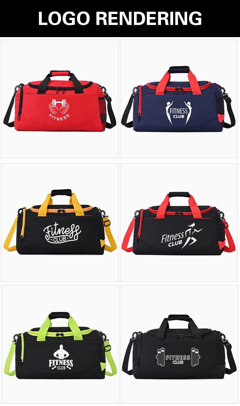 Personalized customized soccer bag logo with dry wet separation handbag luggage sports bag printed with logo pattern