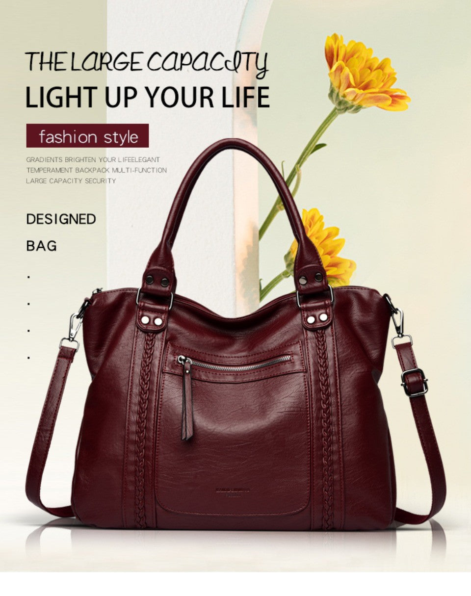 Genuine Brand Soft Leather Shoulder Crossbody Bags for Women Hot Luxury Handbag Women Bags Designer Casual Tote Messenger Bag