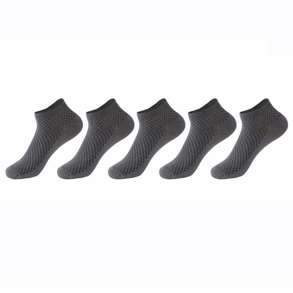 5Pairs/lot Men Socks Bamboo Fiber Short Ankle Socks High Quality Summer Winter Business Breathable Male Short Sock Meias Man Sox