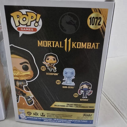 Mortal Kombat Kitana Genuine Funko Pop Action Doll Model Scorpion Vinyl Sculpture Dolls Collect Souvenirs Fan Gifts Toys