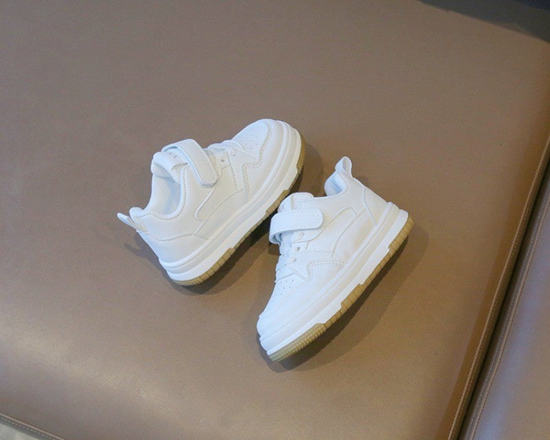 Children's White Shoes Spring and Autumn Kid's Sports Shoe Anti slip Lightweight Boys Board Shoes Soft Sole Baby Casual Shoes