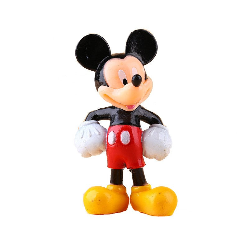 Disney Anime 4pçs/conjunto de figuras de ação de PVC Mickey e Minnie Mouse, brinquedos para crianças