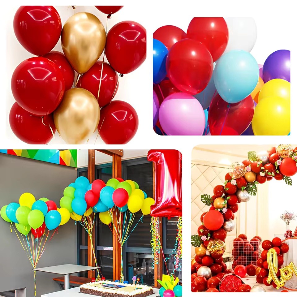 41pcs Pearl White Red Latex Balloon Set 12 Inch Red Confetti Balloons Birthday Wedding Bride Wedding Christmas Decorations