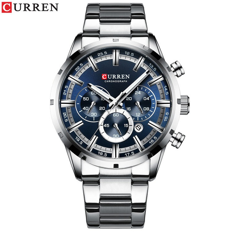 CURREN Men Watch Top Brand Luxury Sports Quartz Mens Watches Full Steel Waterproof Chronograph Wristwatch Men Relogio Masculino