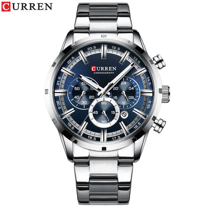 CURREN Men Watch Top Brand Luxury Sports Quartz Mens Watches Full Steel Waterproof Chronograph Wristwatch Men Relogio Masculino