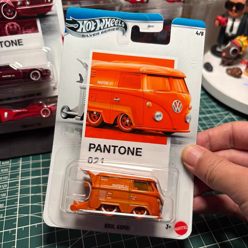 Hot Wheels Silver Series Pantone Artsy Set Genuíno Porsche/Camaro/Kombi/Mustang/Nissan Veículo Diecast Escala 1:64 Modelo de Carro de Liga Presente