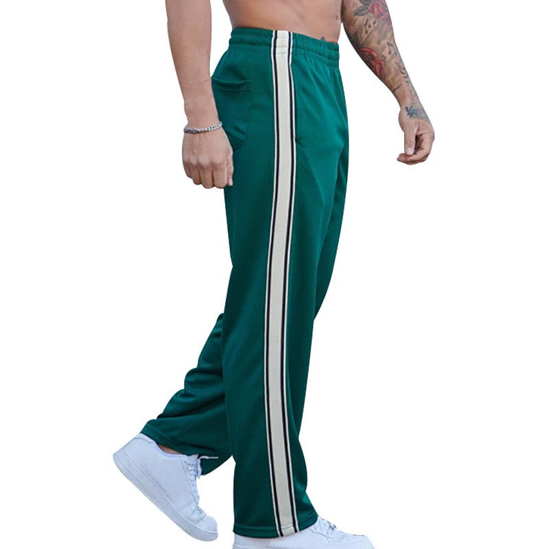2024 Outono Europa E Estados Unidos Nova Moda Calça Reta Masculina Americana Solta Esporte Estampada Calça de Rua Combinando