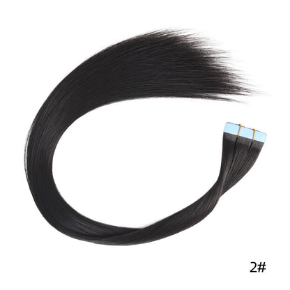 Extensões de Cabelo de Fita Adesiva de 20 polegadas, 10 peças, Sintéticas, Longas e Lisas, Peça de Cabelo com Fita Adesiva Invisível e Sem Costura