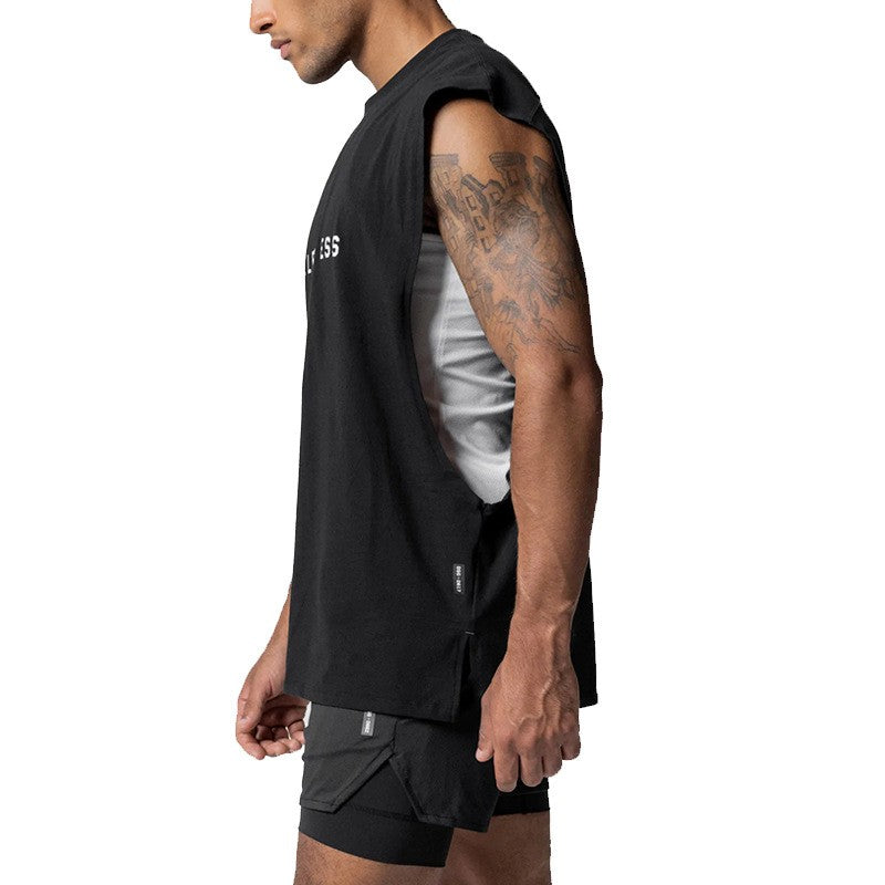 Men's Summer Cotton Casual Tank Top Gym Fitness Clothing Sleeveless Shirt Bodybuilding Running Singlet Undershirt Workout Vest